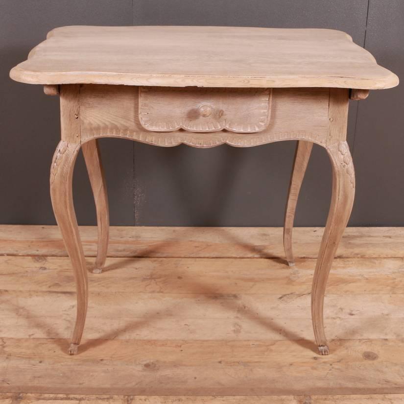 French Bleached Oak Lamp Table In Good Condition In Leamington Spa, Warwickshire