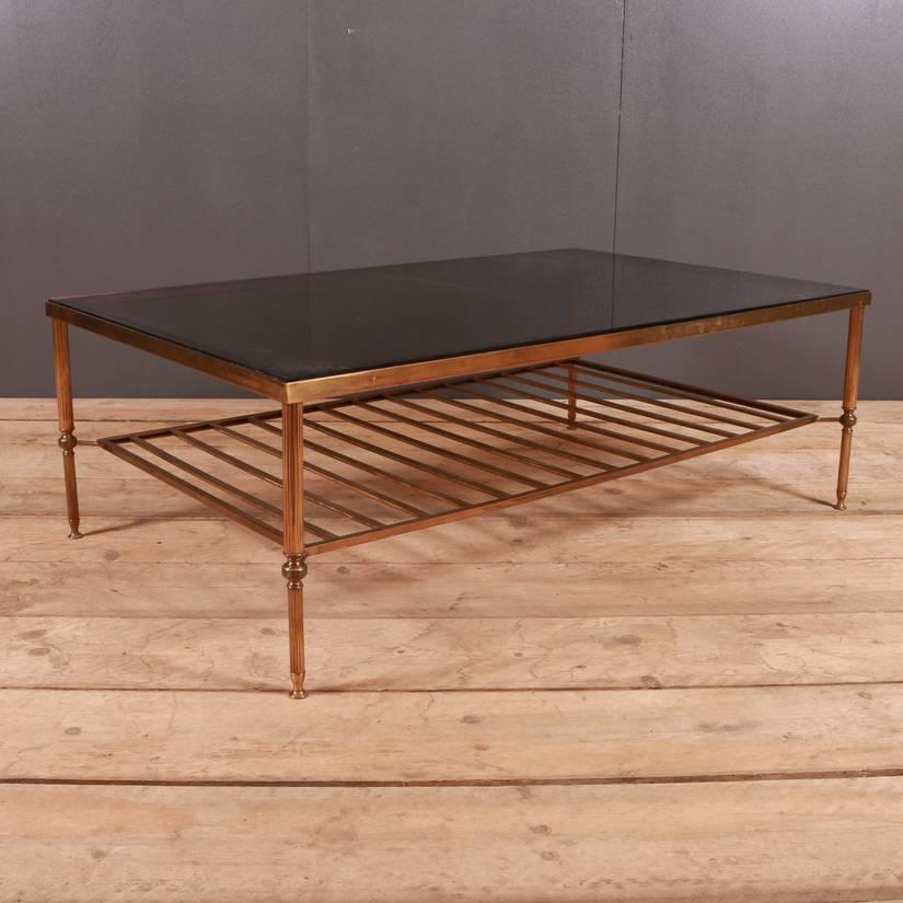 Huge French 1920's brass and glass low table. 1920

Reference: 5059

Dimensions
48 inches (122 cms) Wide
30 inches (76 cms) Deep
16.5 inches (42 cms) High