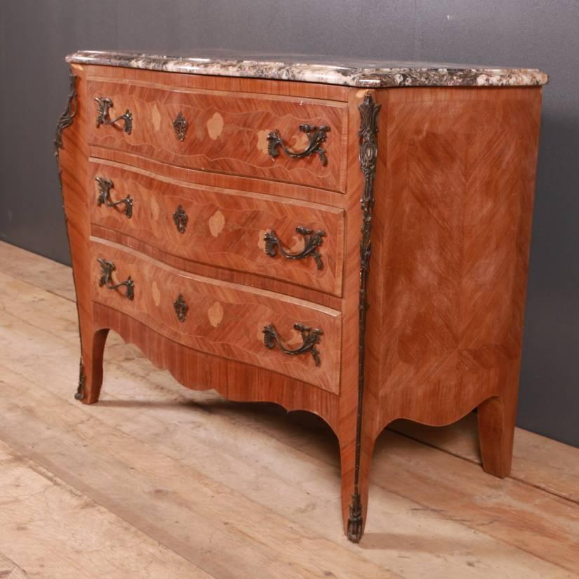 Late 19th C Pale walnut rococo style commode with a marble top. 1890

Reference: 5060

Dimensions
39 inches (99 cms) Wide
18.5 inches (47 cms) Deep
32 inches (81 cms) High