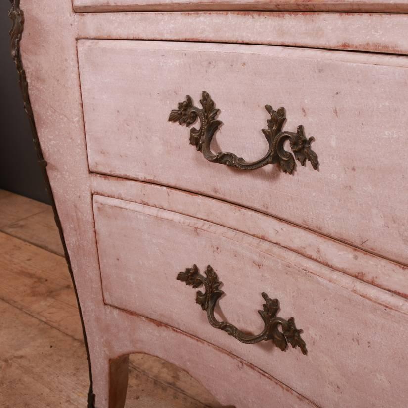 French Serpentine Front Rococo Commode For Sale