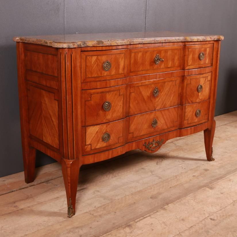 Early 19th C French walnut and gilt mounted 3 drawer commode. Very good colour. 1820

Reference: 5067

Dimensions
51 inches (130 cms) Wide
21.5 inches (55 cms) Deep
36 inches (91 cms) High