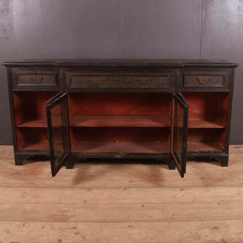 English 19th Century Painted Breakfront Dresser Base