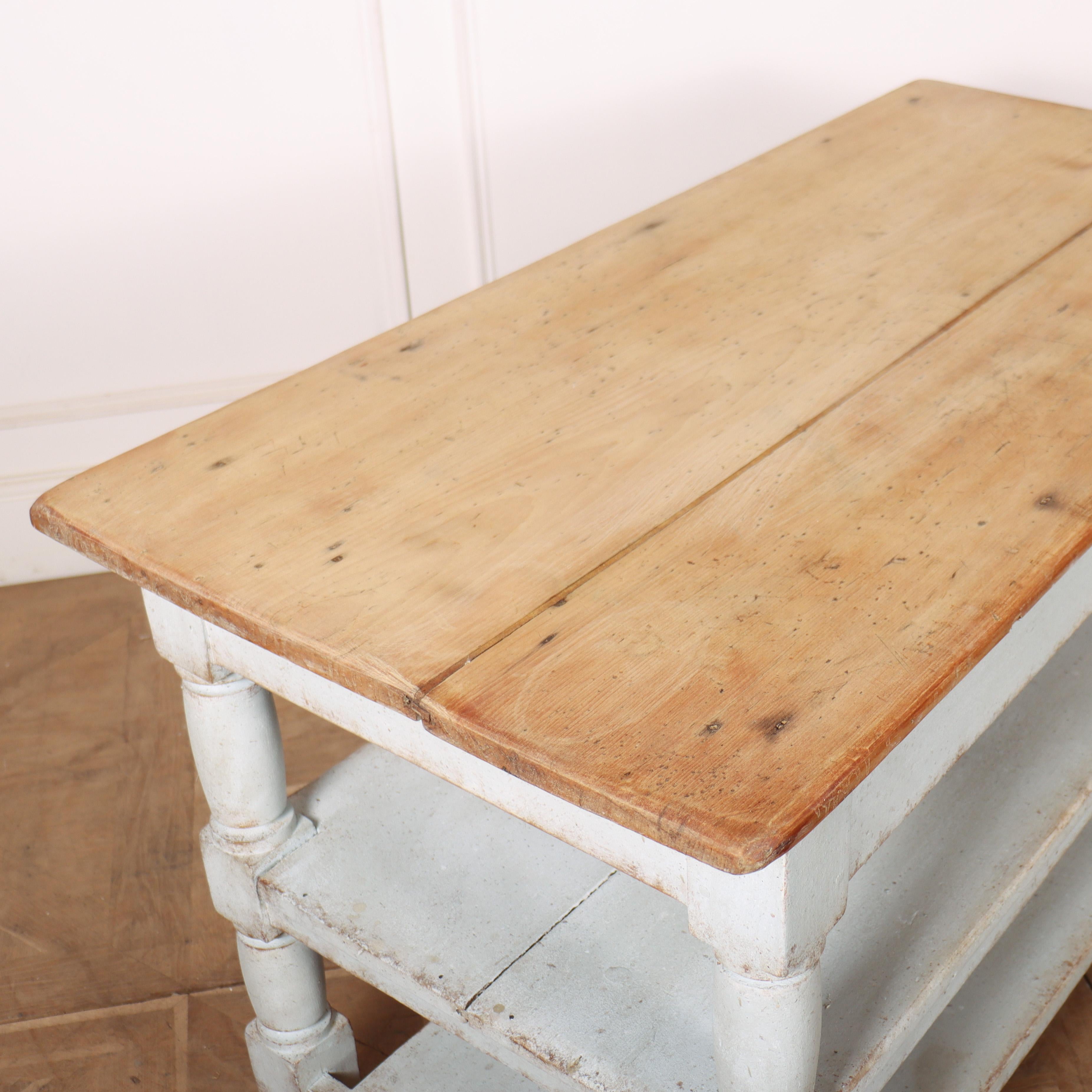 19th Century Small Drapers Style Kitchen Island For Sale