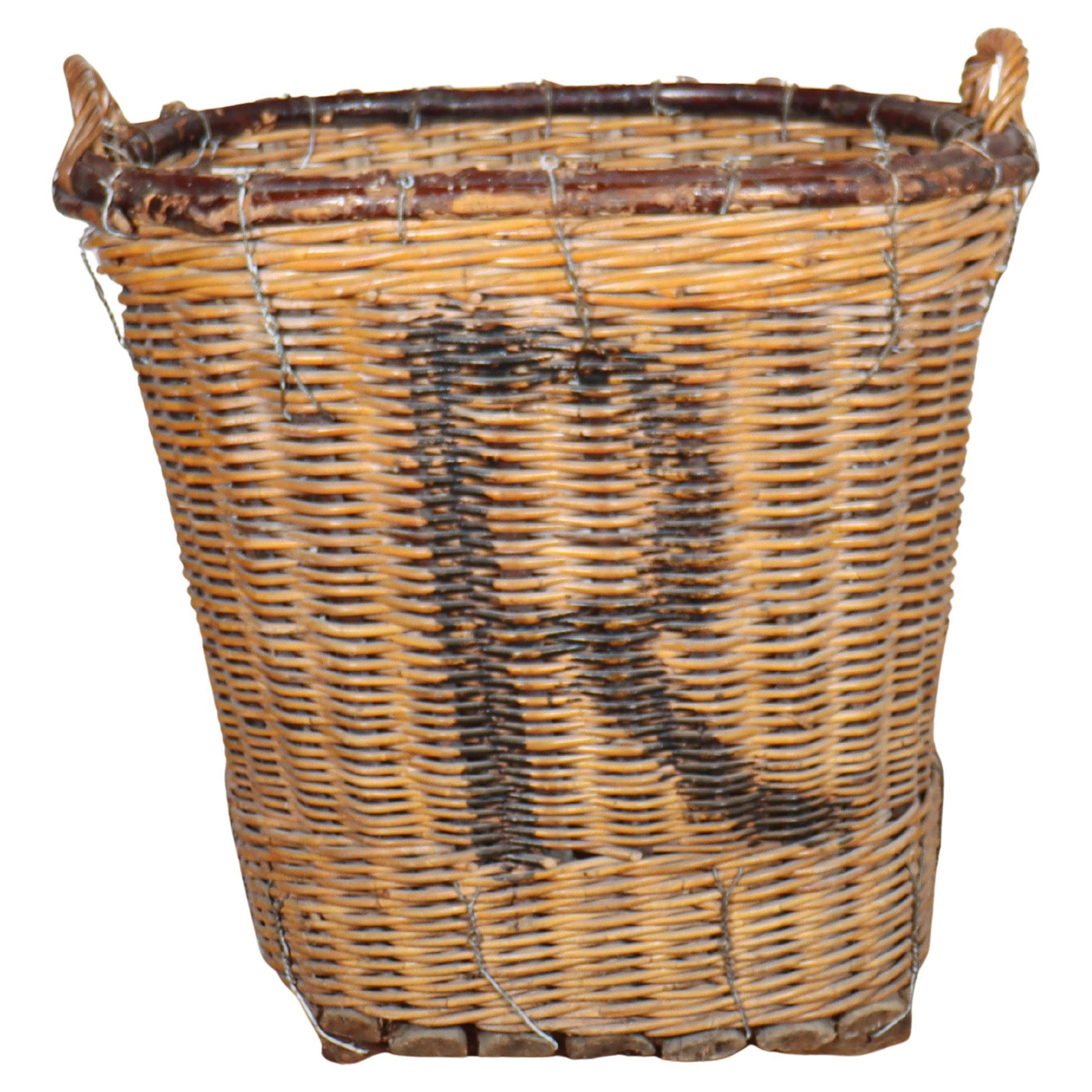 French Log Basket For Sale