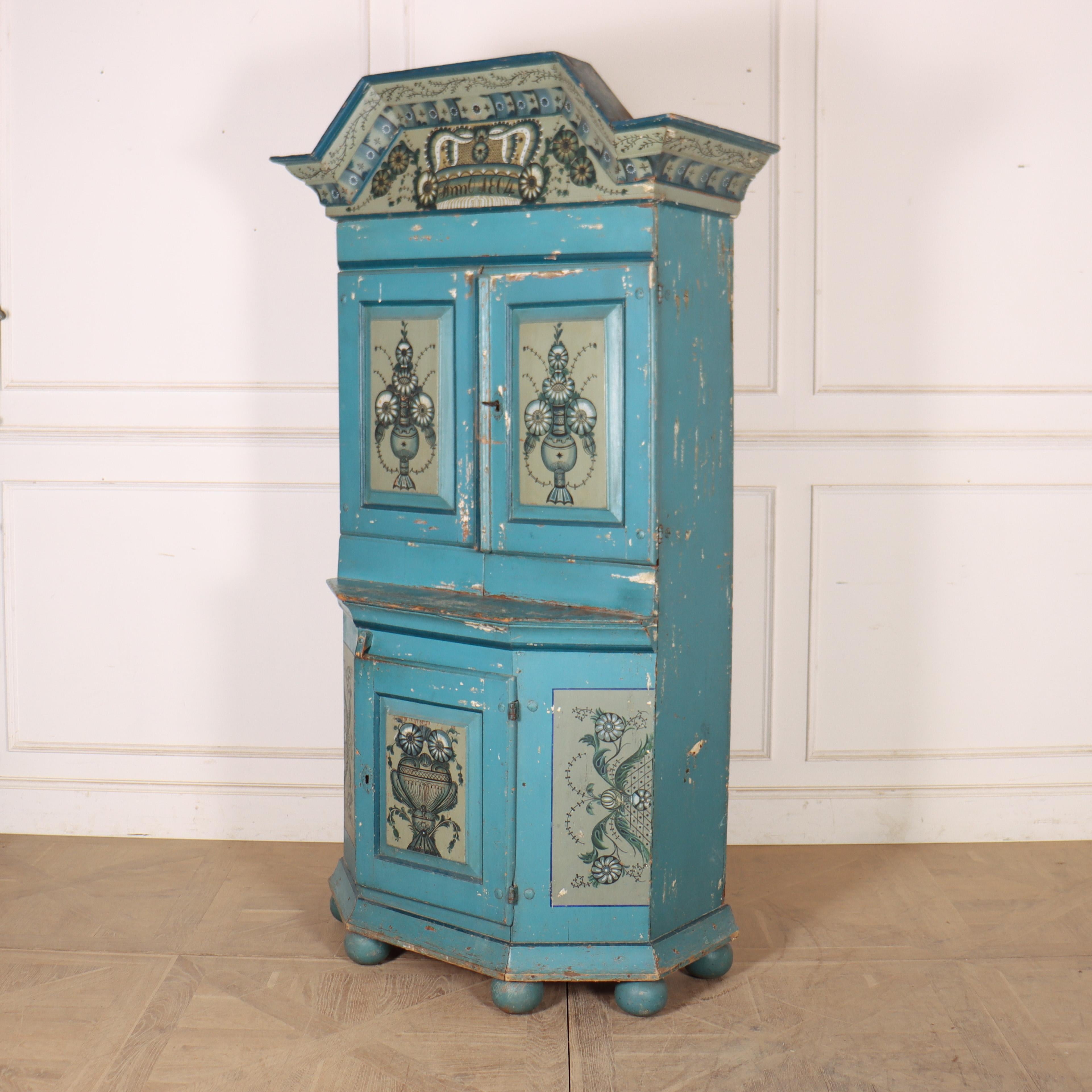Gustavian Swedish Kitchen Cabinet For Sale 1