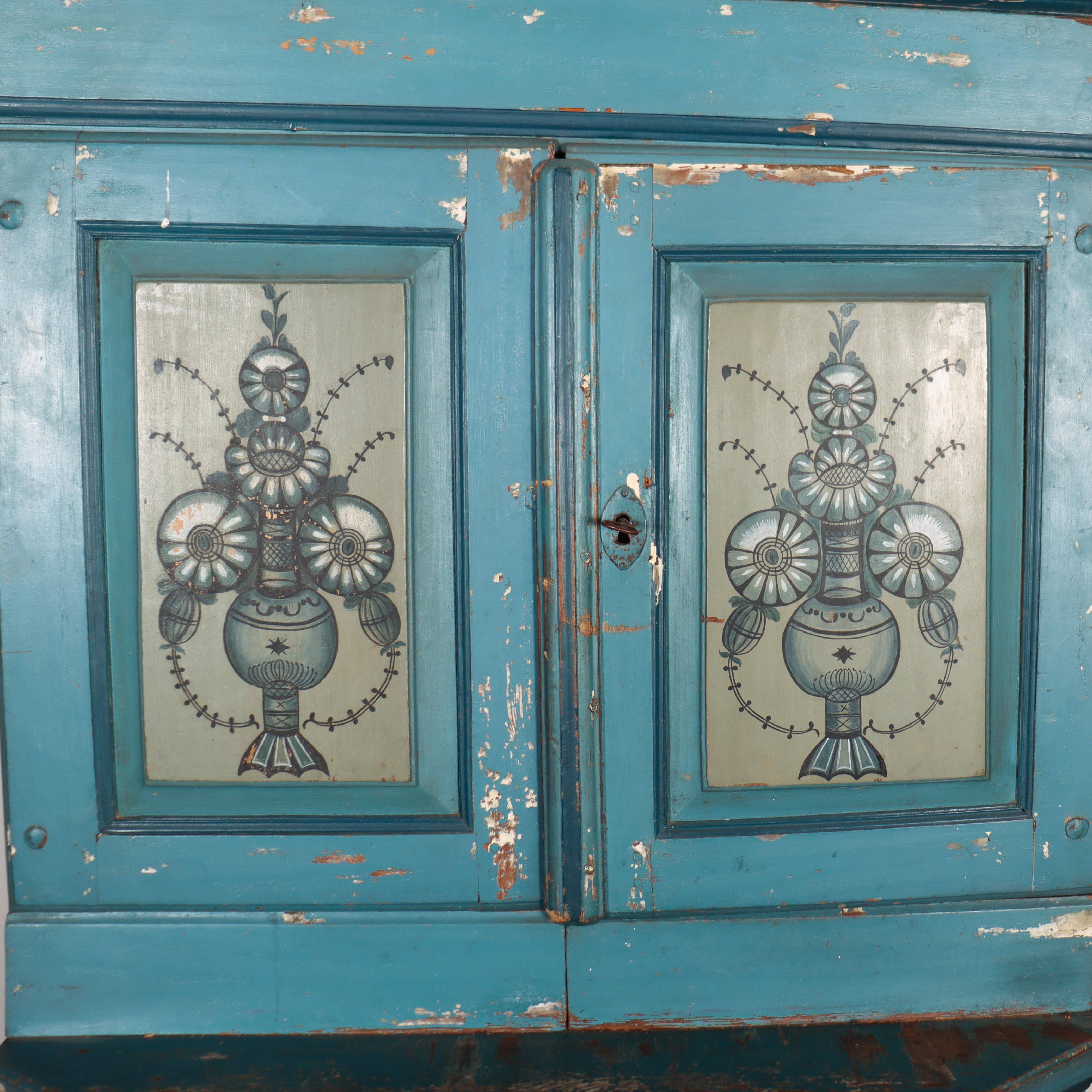 19th Century Gustavian Swedish Kitchen Cabinet For Sale
