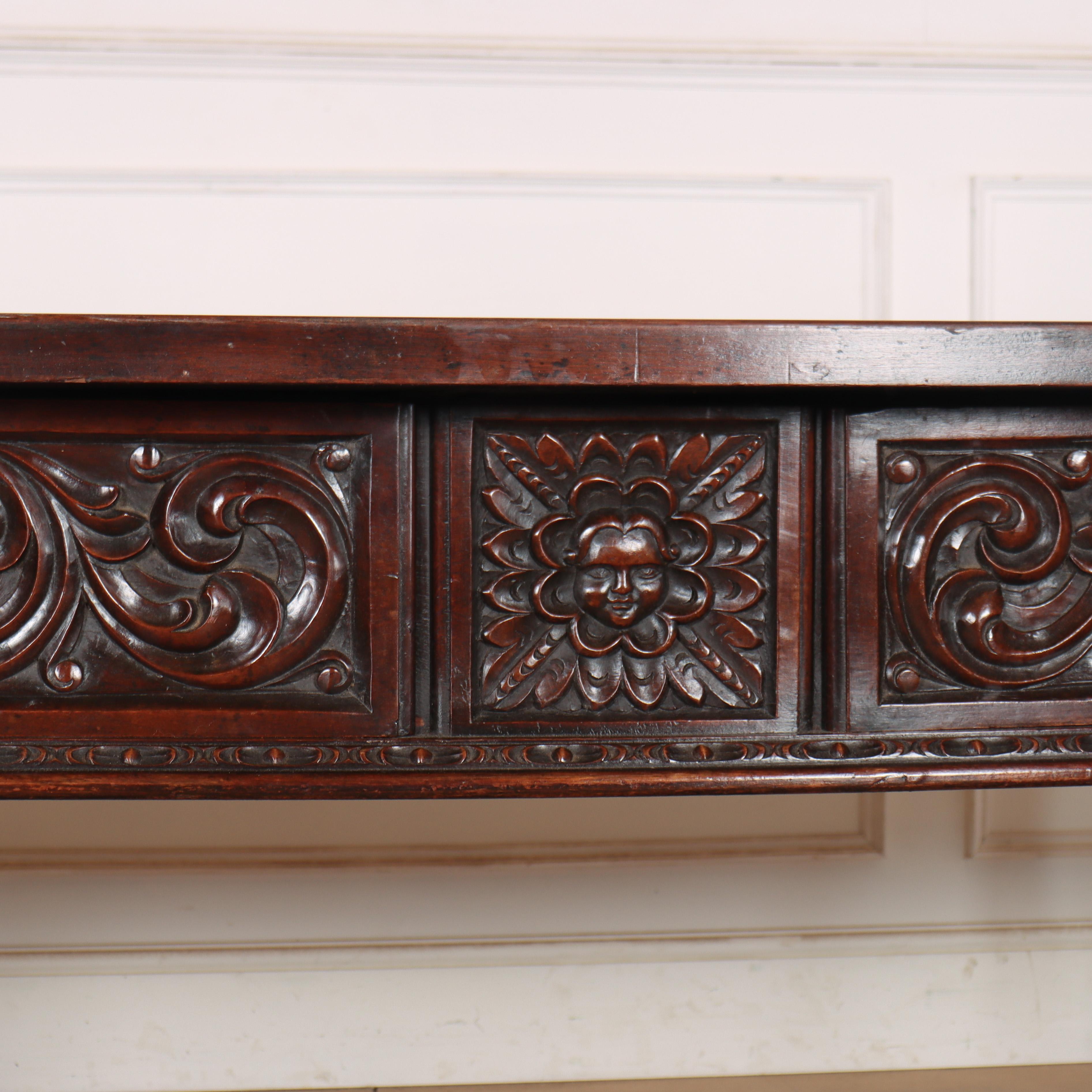19th Century Italian Walnut Console Table For Sale