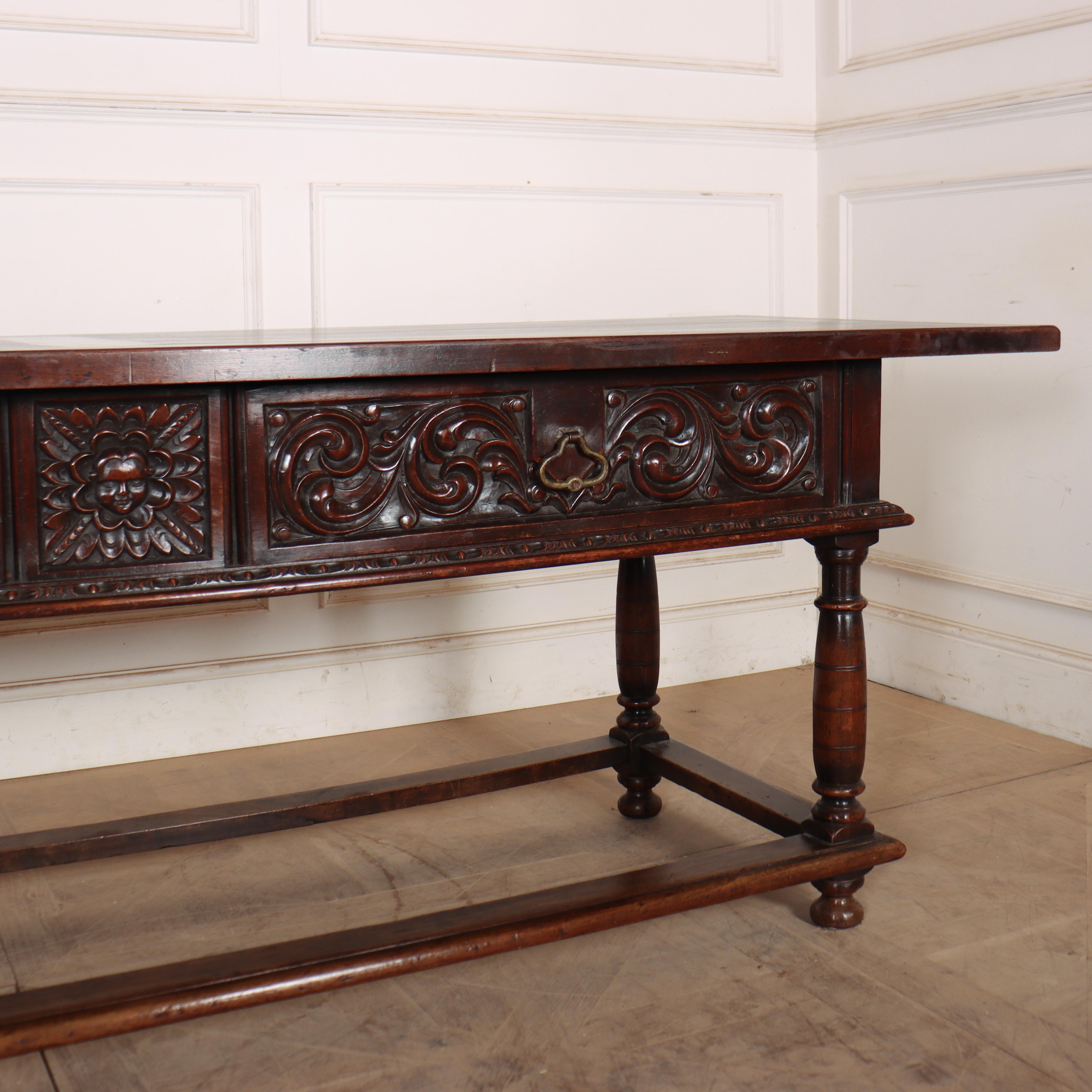Italian Walnut Console Table In Good Condition For Sale In Leamington Spa, Warwickshire