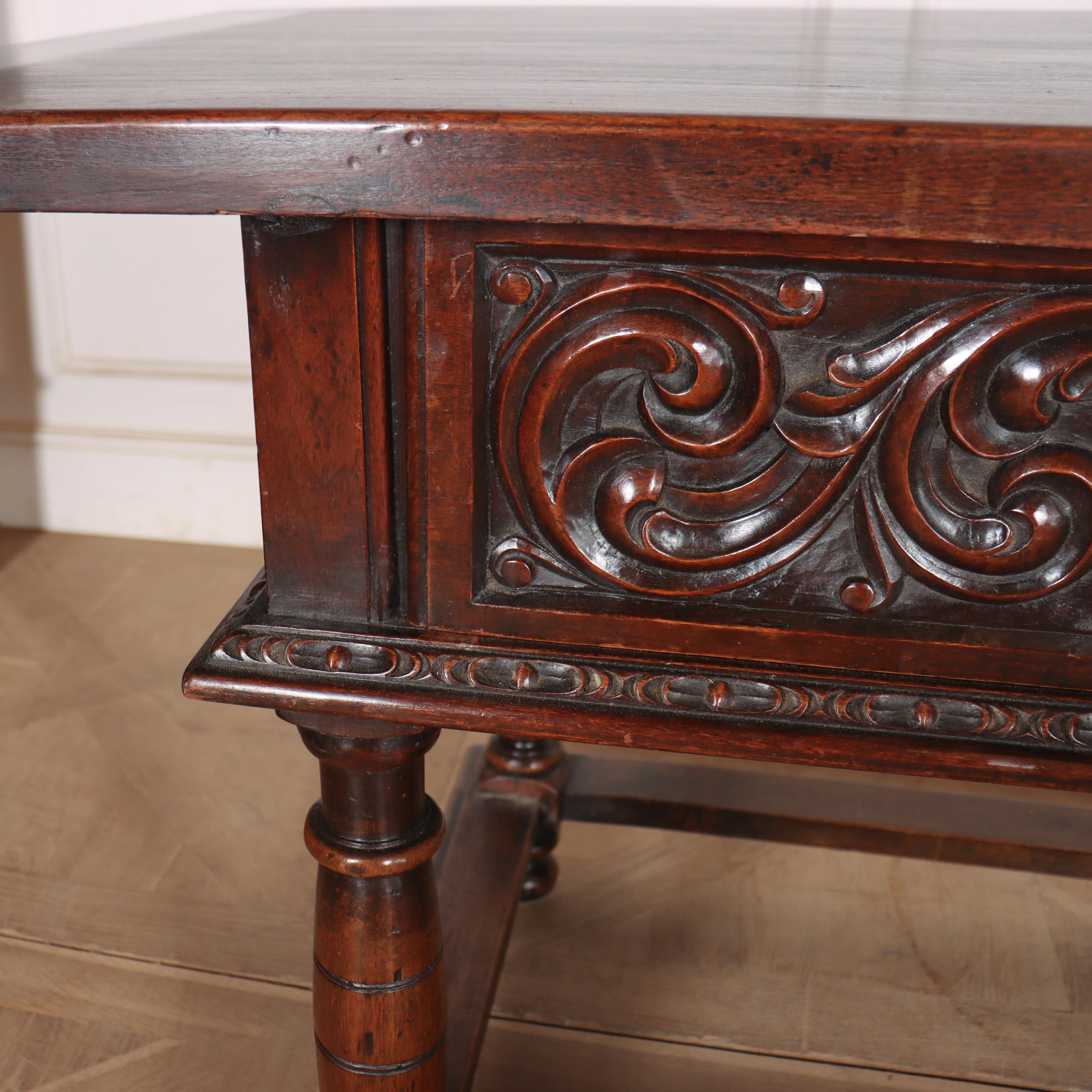 Italian Walnut Console Table For Sale 1