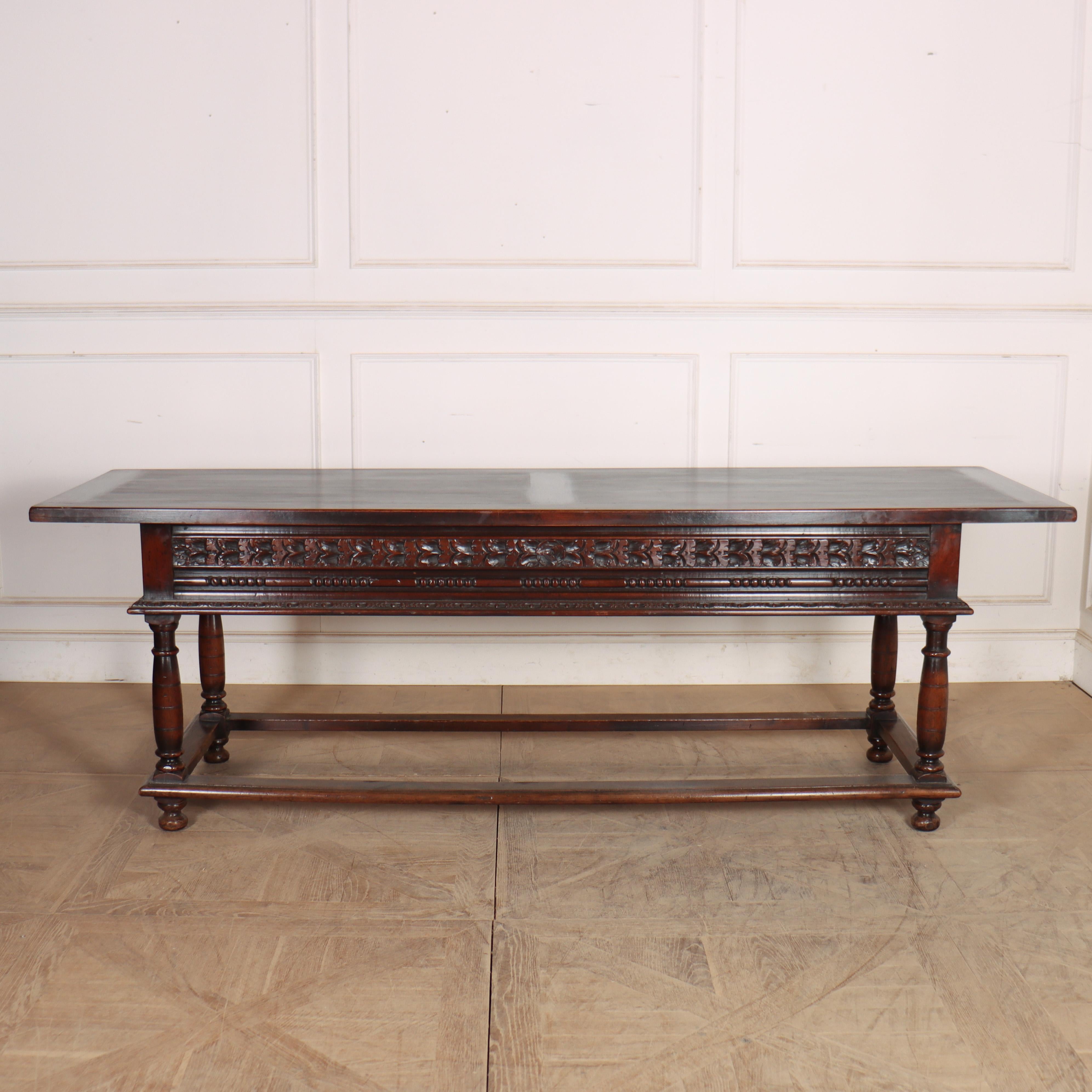 Italian Walnut Console Table For Sale 7