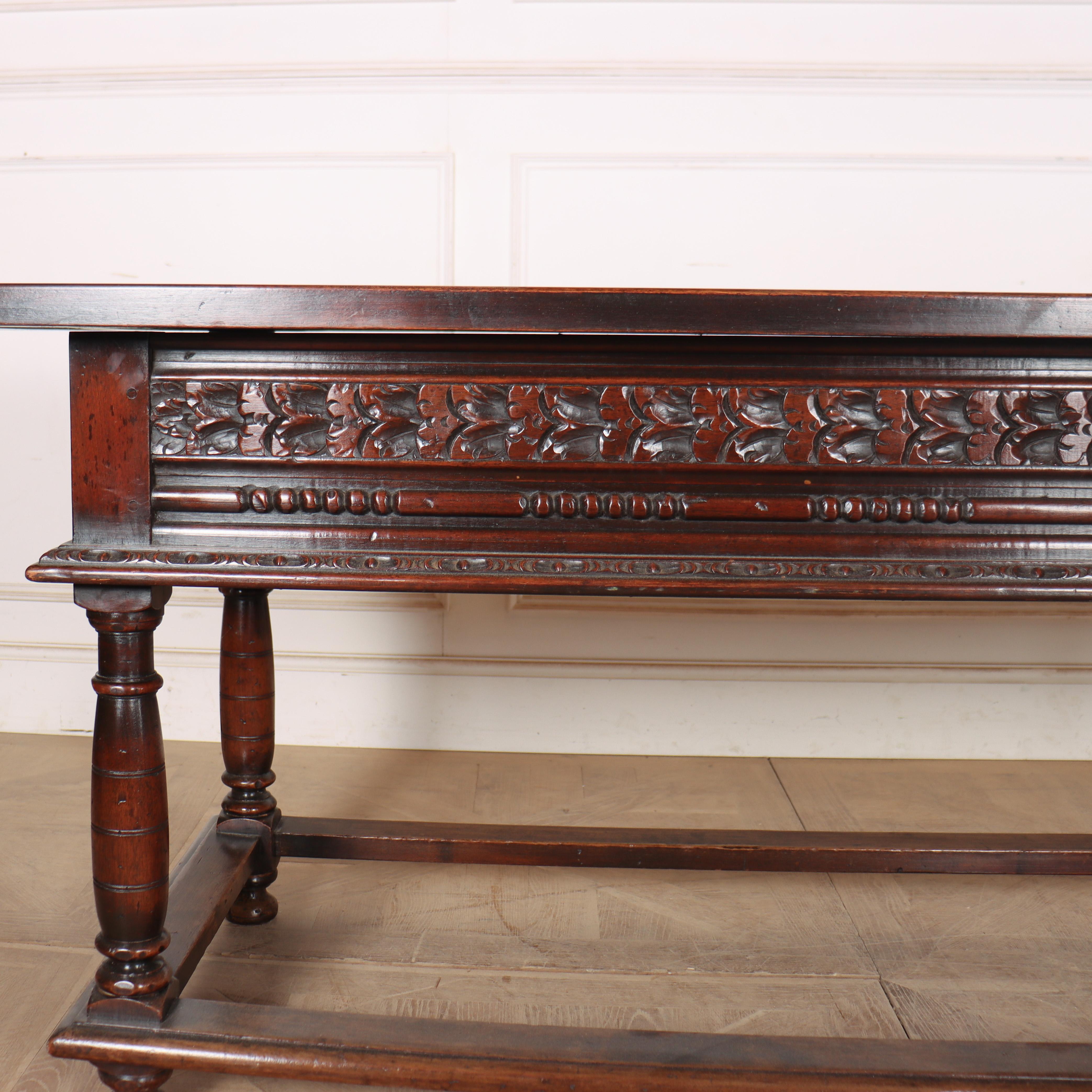 Italian Walnut Console Table For Sale 8