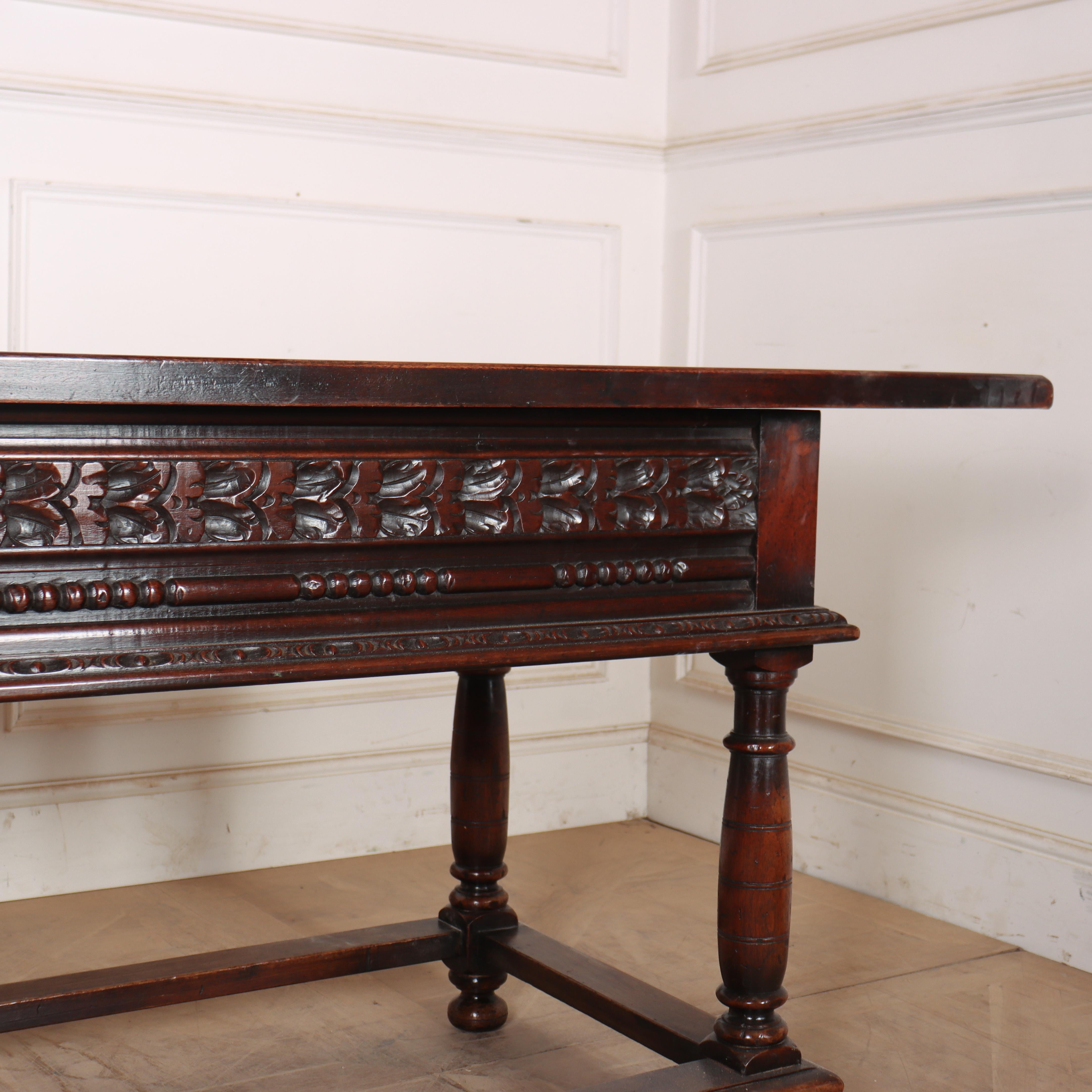 Italian Walnut Console Table For Sale 9