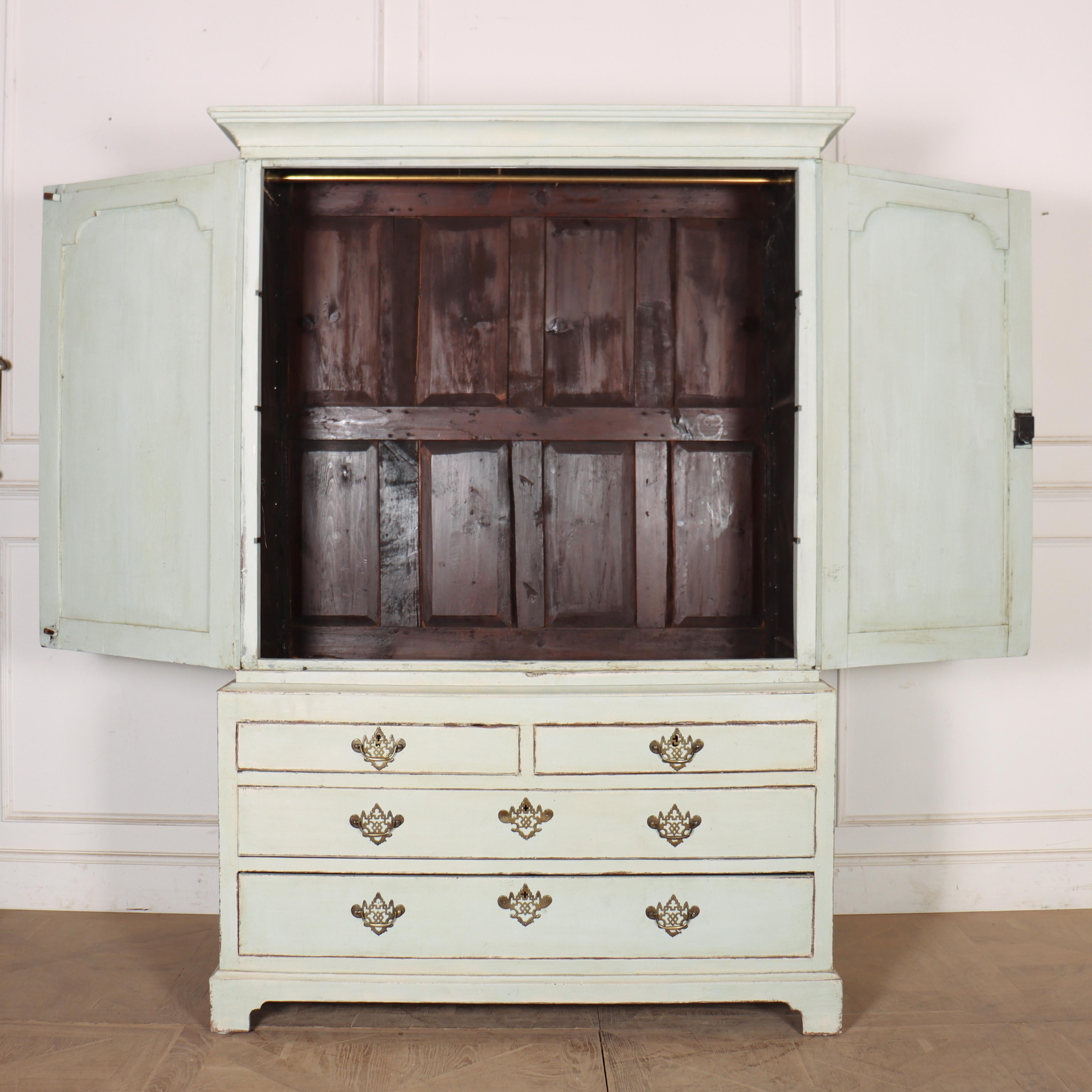 Welsh Painted Hanging Cupboard For Sale 4