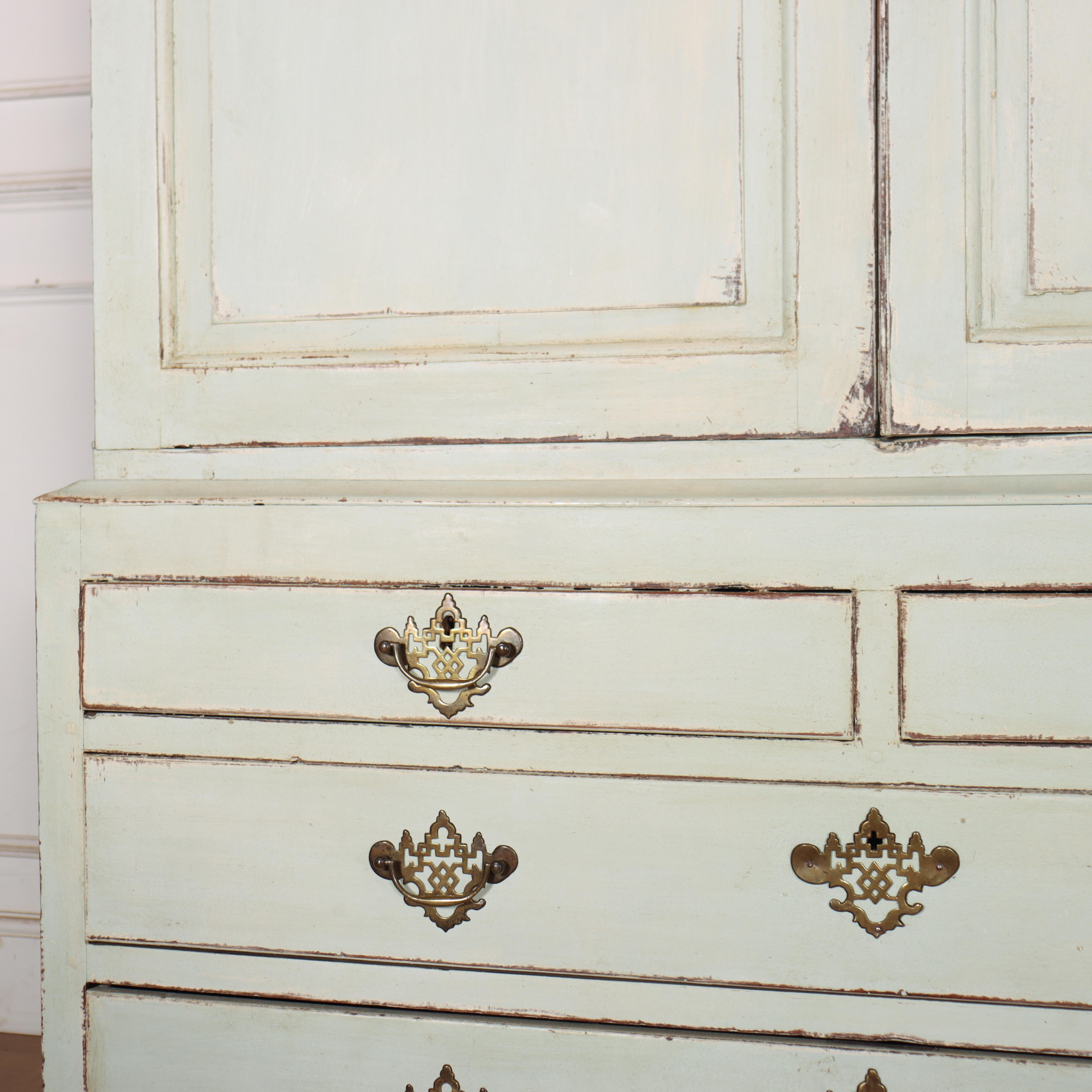 Welsh Painted Hanging Cupboard For Sale 1