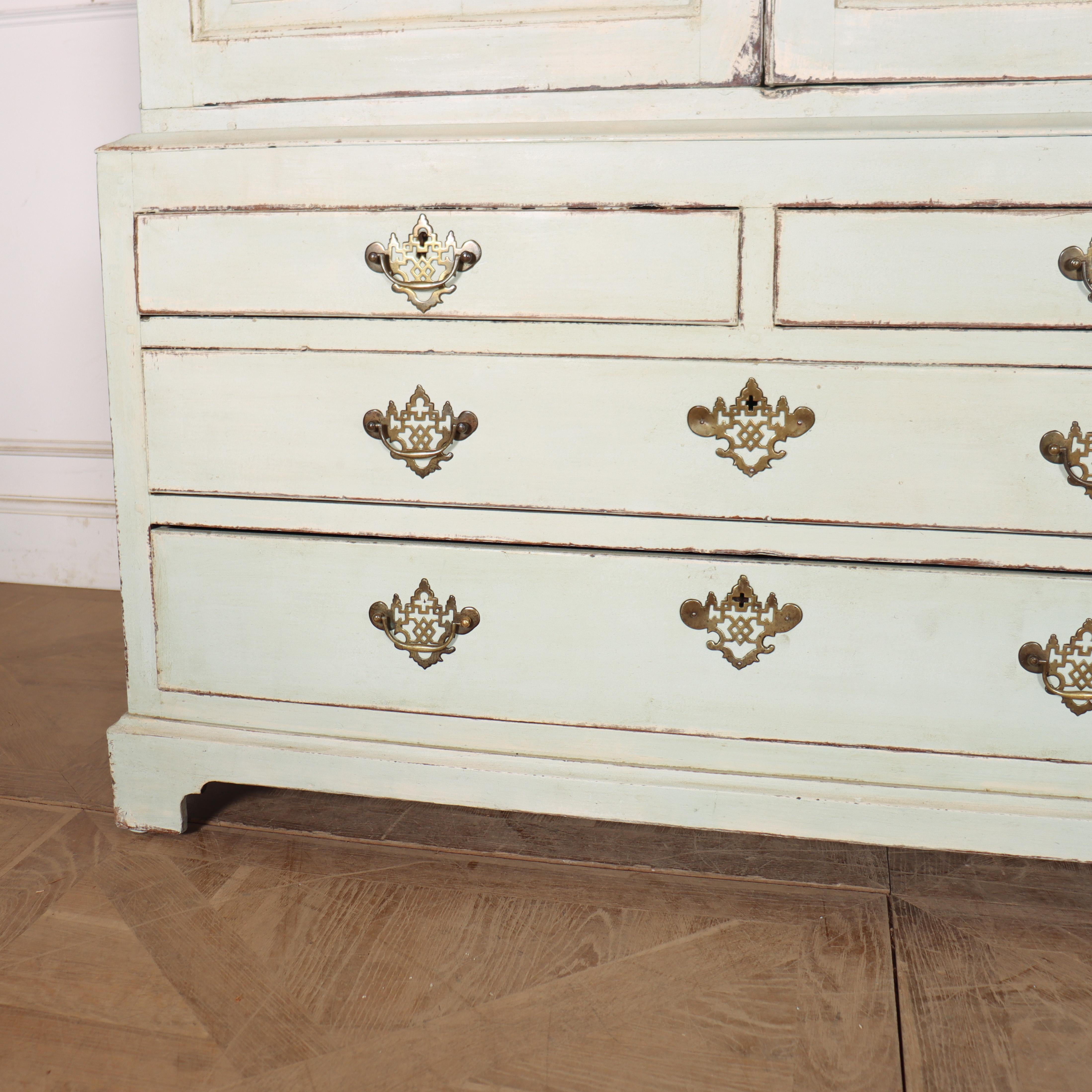 Oak Welsh Painted Hanging Cupboard For Sale