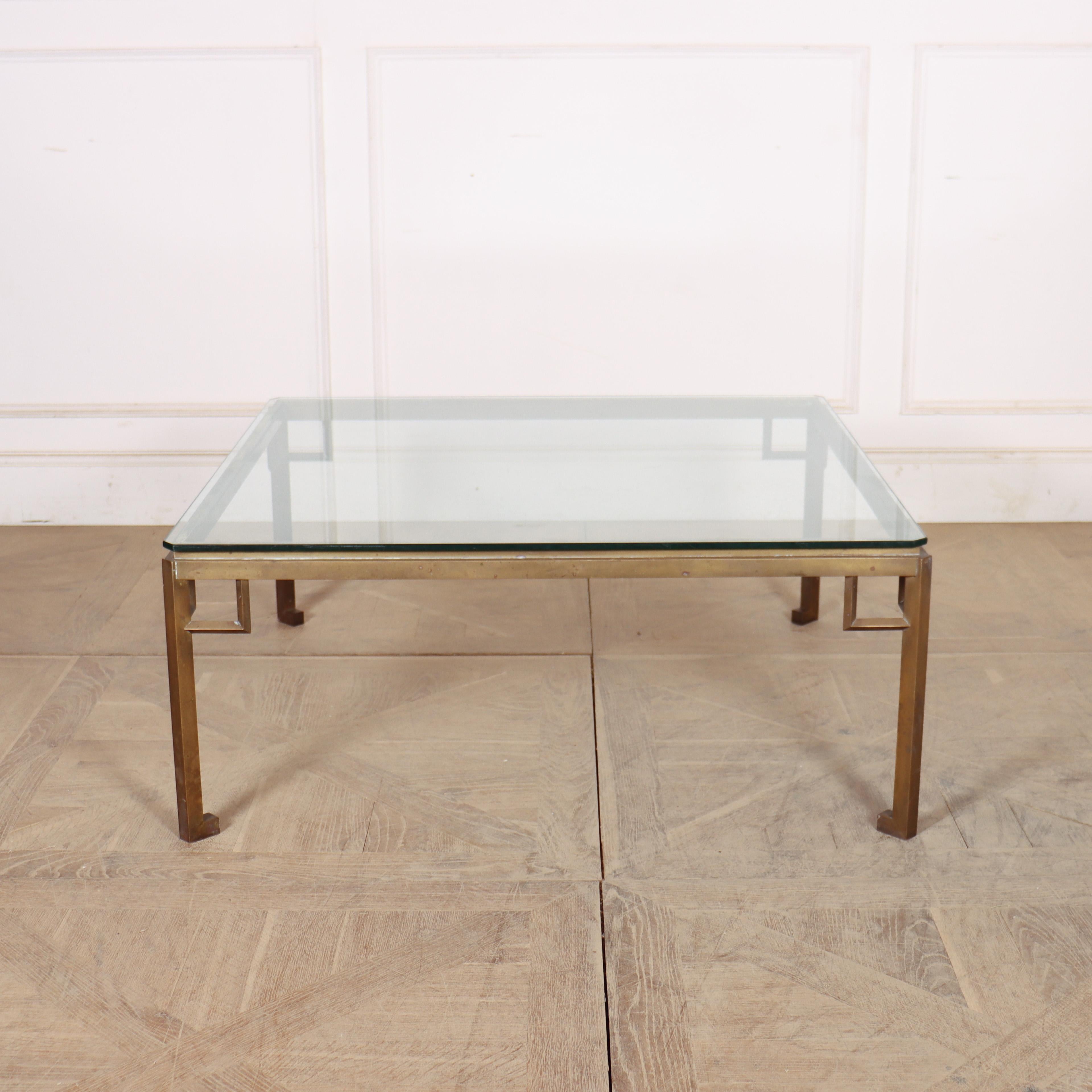 Brass 1960's French Coffee Table For Sale