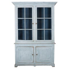 French Glazed Kitchen Cupboard/ Bookcase