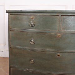 English Painted Bowfront Chest of Drawers