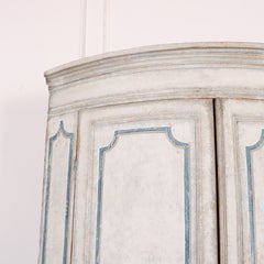 English Bowfront Corner Cupboard