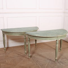 Pair of Swedish Painted Console Tables
