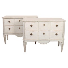 Pair of Swedish Breakfront Commodes