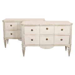 Pair of Swedish Breakfront Commodes