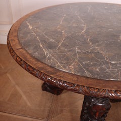 English Carved Lamp Table