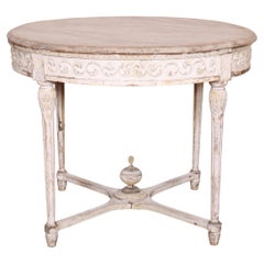 Swedish Carved Lamp Table