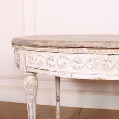 Swedish Carved Lamp Table