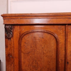 English Burr Walnut Dresser Base