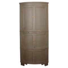 English Bowfronted Corner Cupboard
