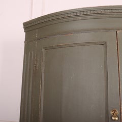 English Bowfronted Corner Cupboard