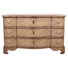 18th Century Danish Serpentine Commode