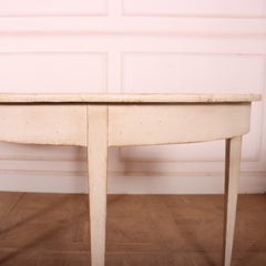 Pair of Painted Demi Lune Console Tables
