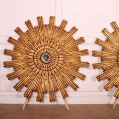 Pair of Italian Sunburst Mirrors