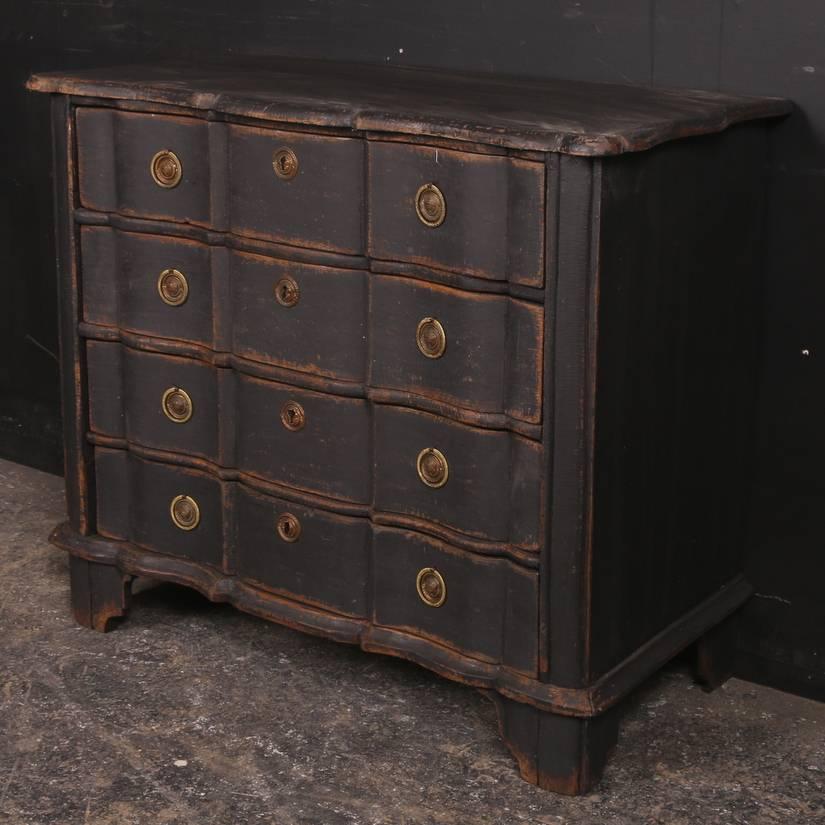 Pretty early 19th century Dutch painted serpentine front commode, 1820

   

Dimensions
39 inches (99 cms) wide
19 inches (48 cms) deep
33.5 inches (85 cms) high.