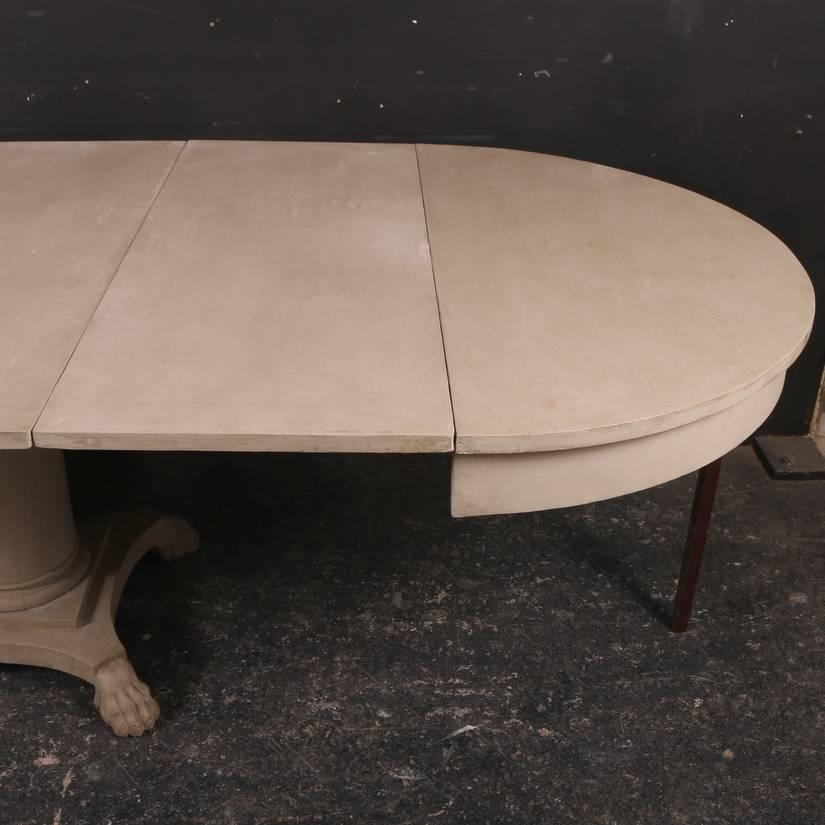 19th Century Painted English Extending Dining Table 1