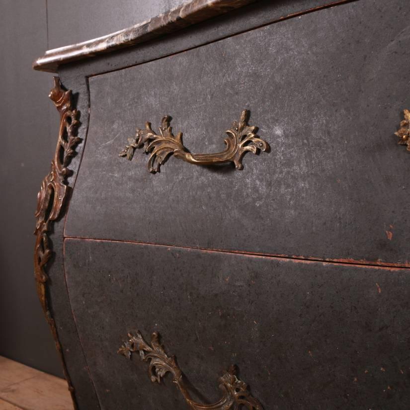 Rococo Revival 19th Century French Painted Rococo Commode