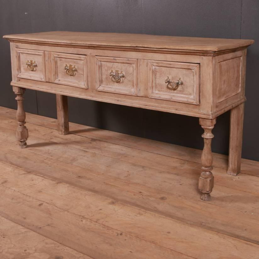 George III Bleached Oak Dresser Base