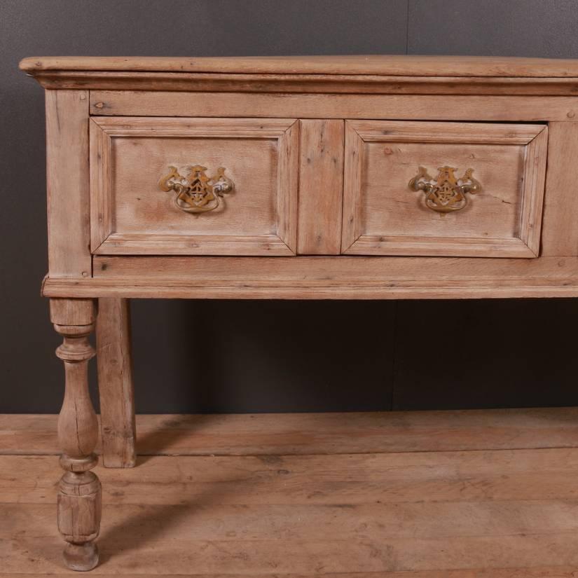 English Bleached Oak Dresser Base