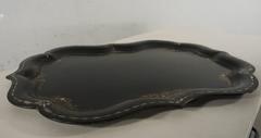 19th Century Victorian Papier Mâché Mother-of-Pearl Inlaid Large Table Tray
