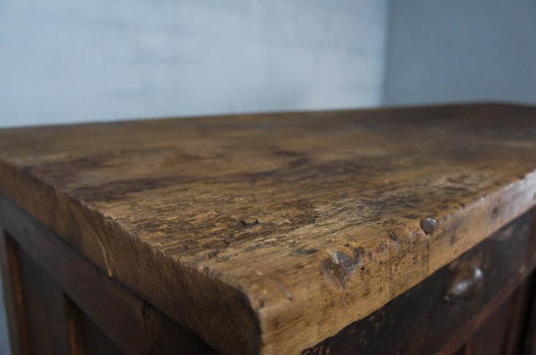 Victorian Shop Pine Counter Kitchen Island at 1stDibs