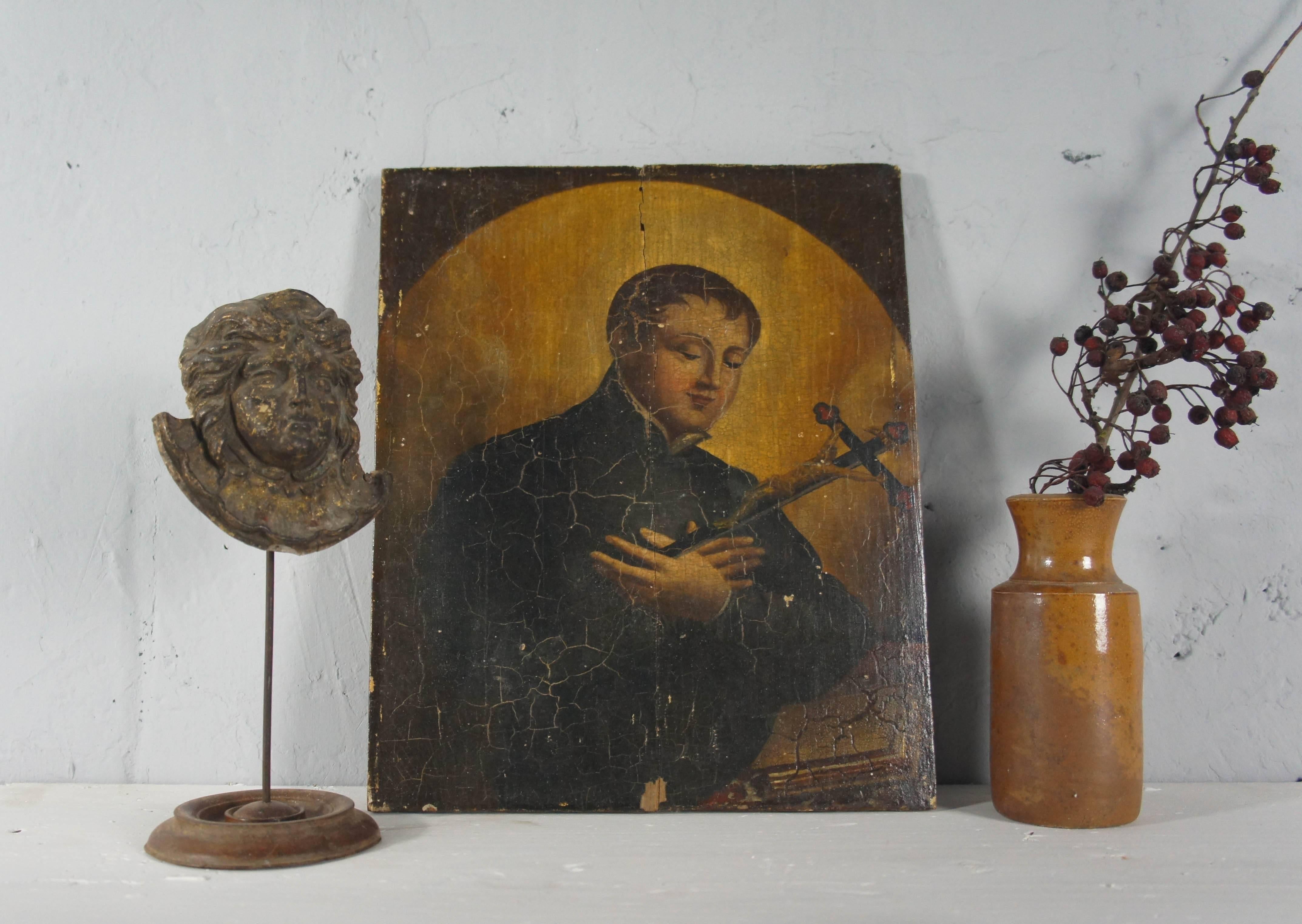 Italian Religious Art Catholic Icon Oil Painting For Sale