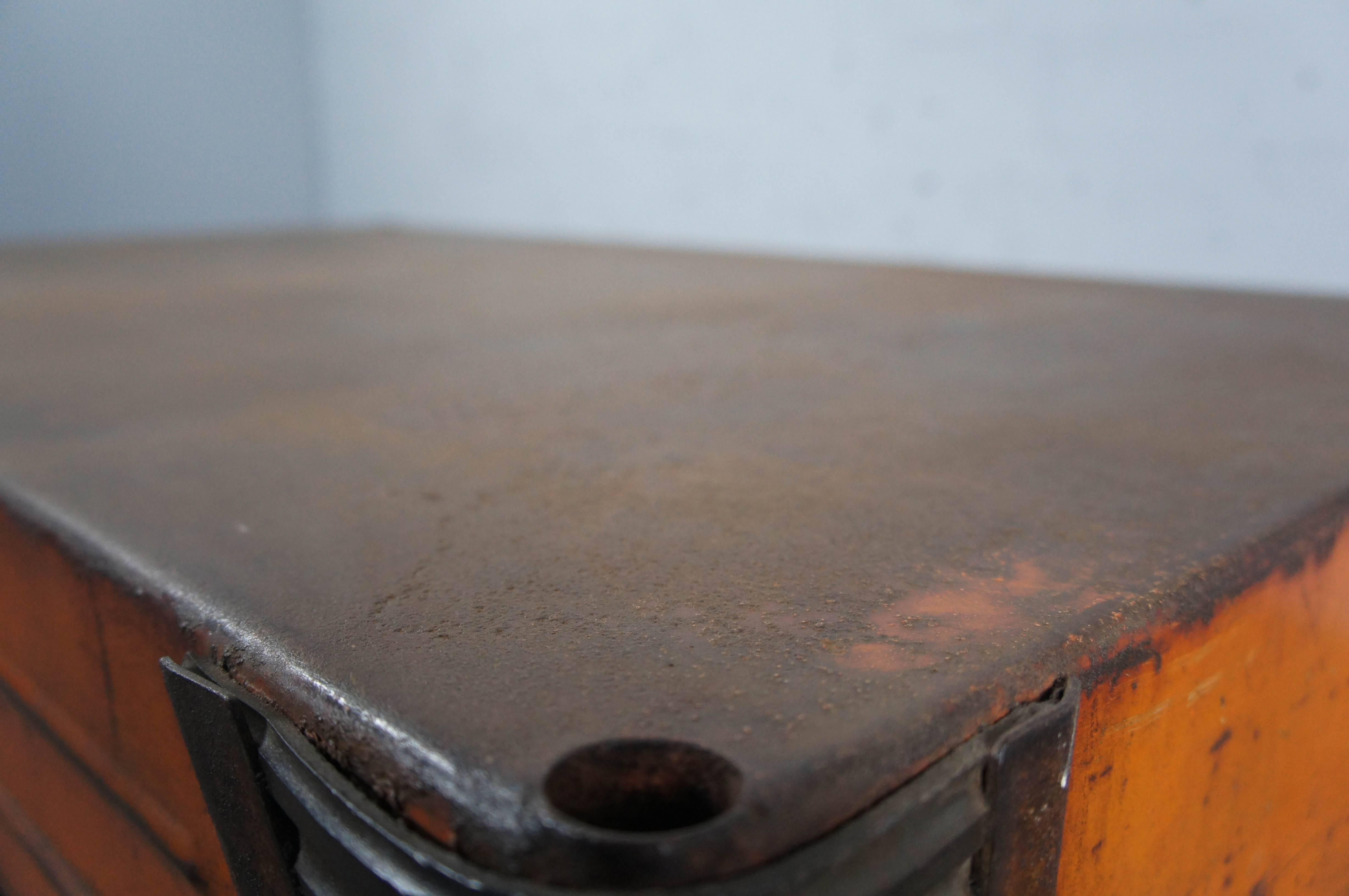 Metalwork 21st Century Industrial Steel Orange Coffee Table Loft Warehouse