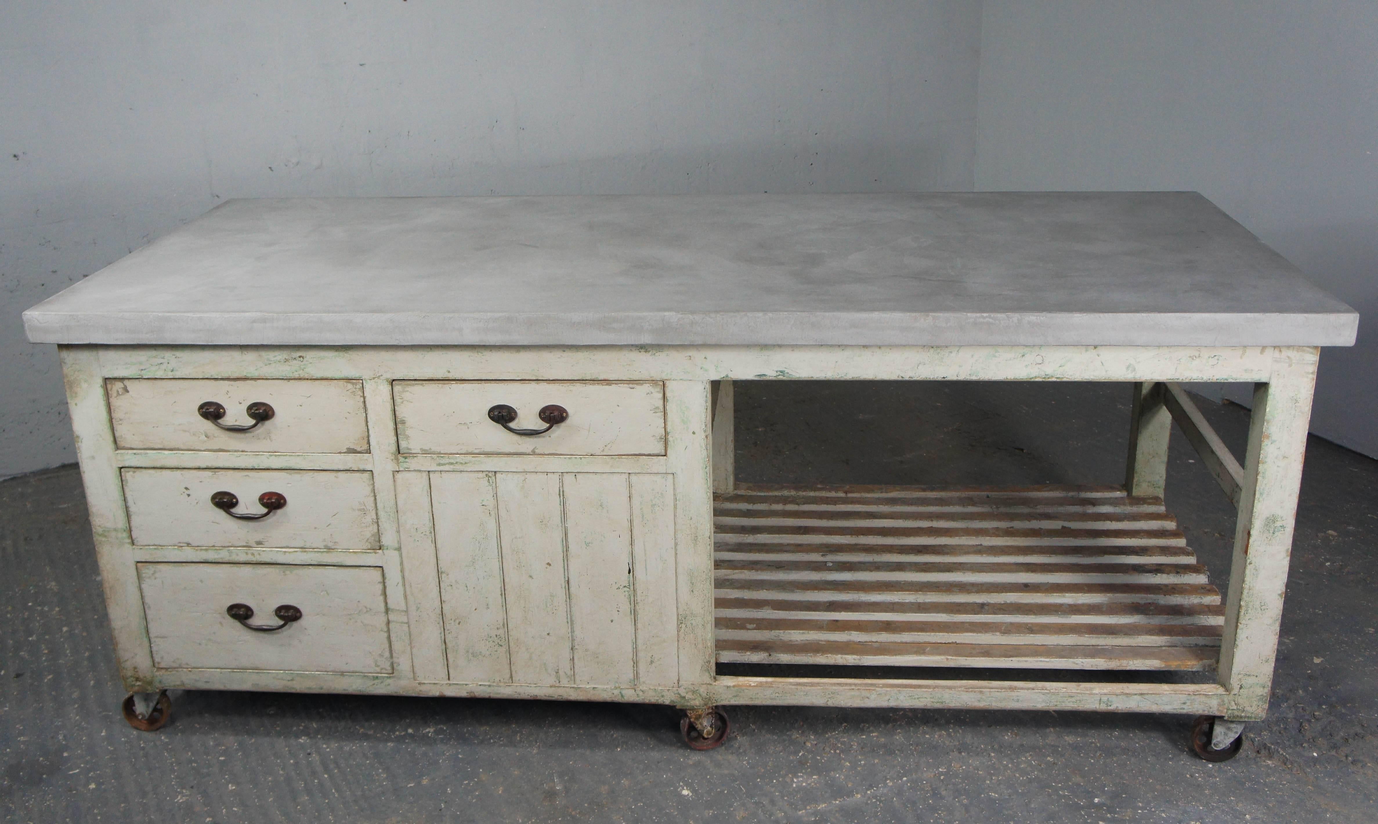 antique pine kitchen island