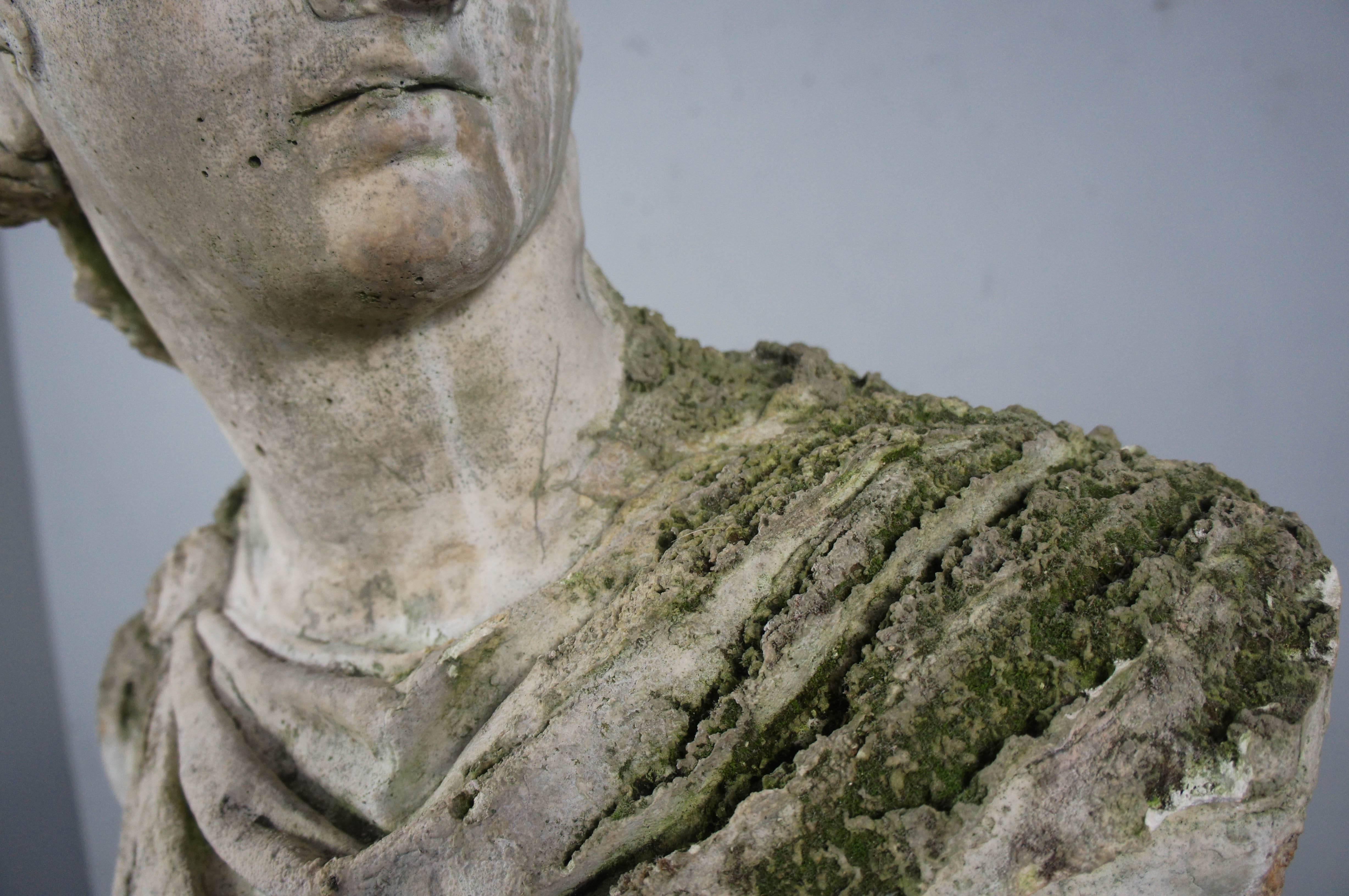 20th Century, Large Composite Bust of Apollo In Distressed Condition In Culverthorpe, Lincs