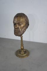 21st Century Bronze Sculpture of Bearded Man by French Artist Bernard Grollier