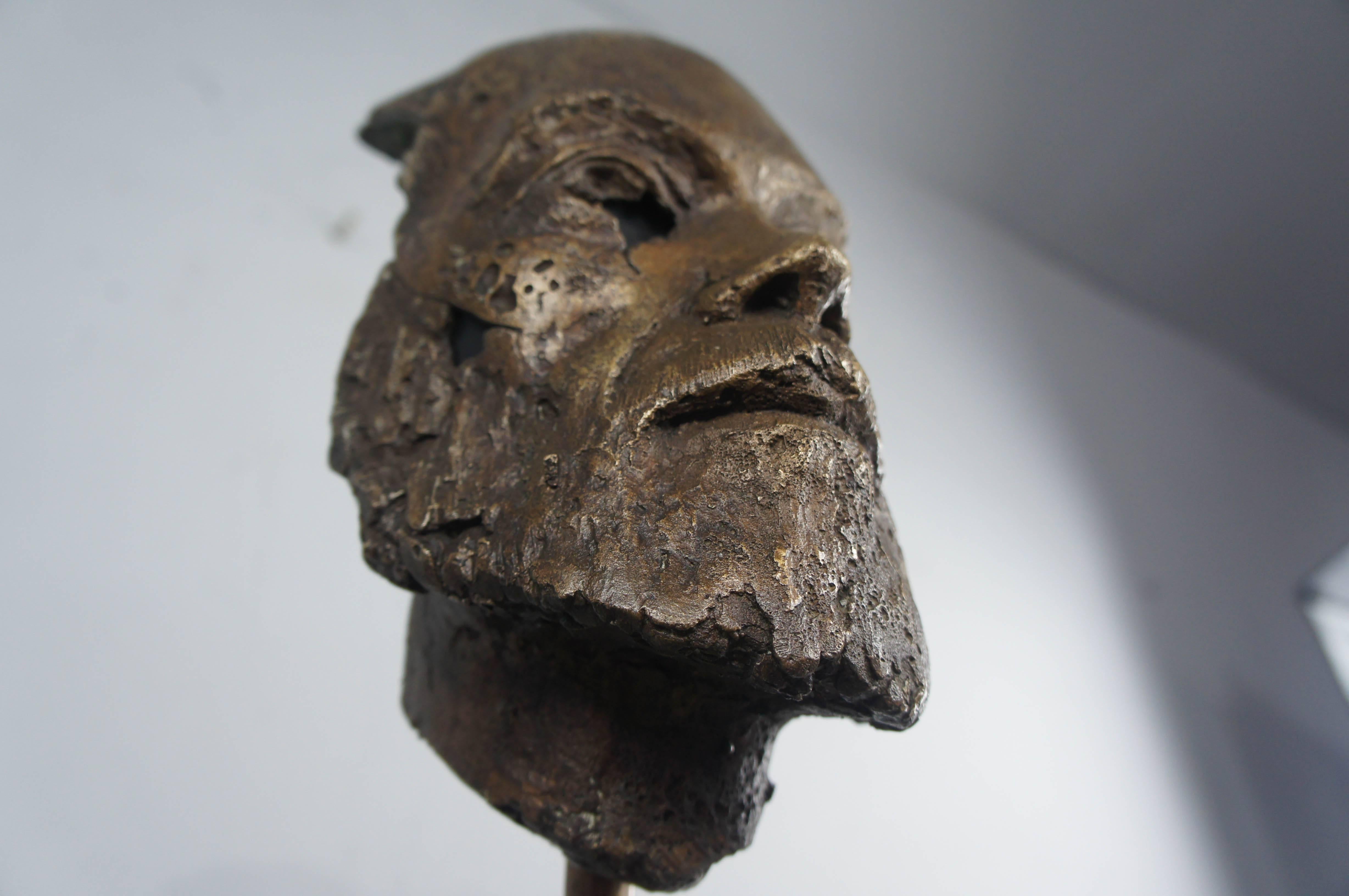 20th Century 21st Century Bronze Sculpture of Bearded Man by French Artist Bernard Grollier  For Sale