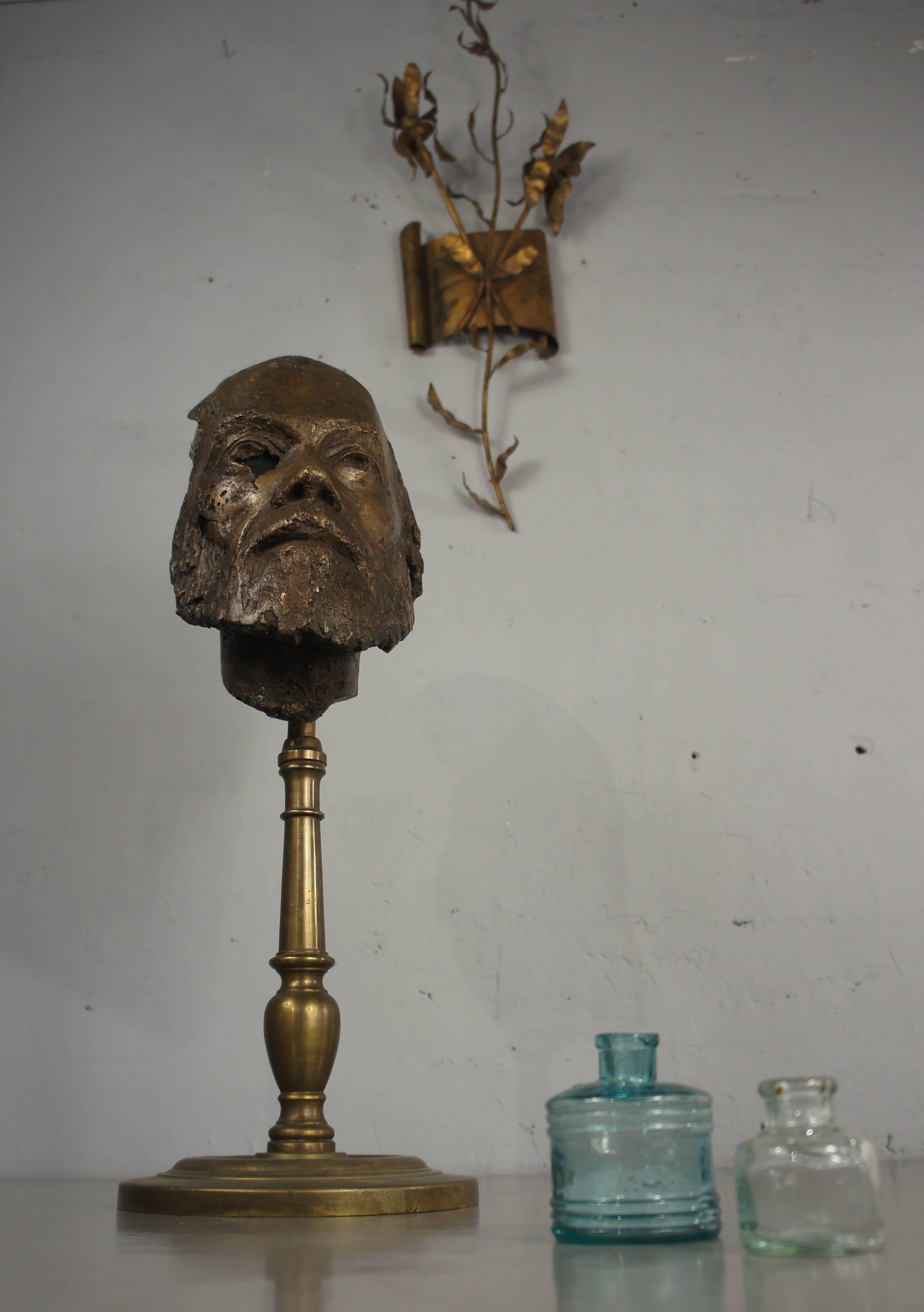 21st Century Bronze Sculpture of Bearded Man by French Artist Bernard Grollier  For Sale 2