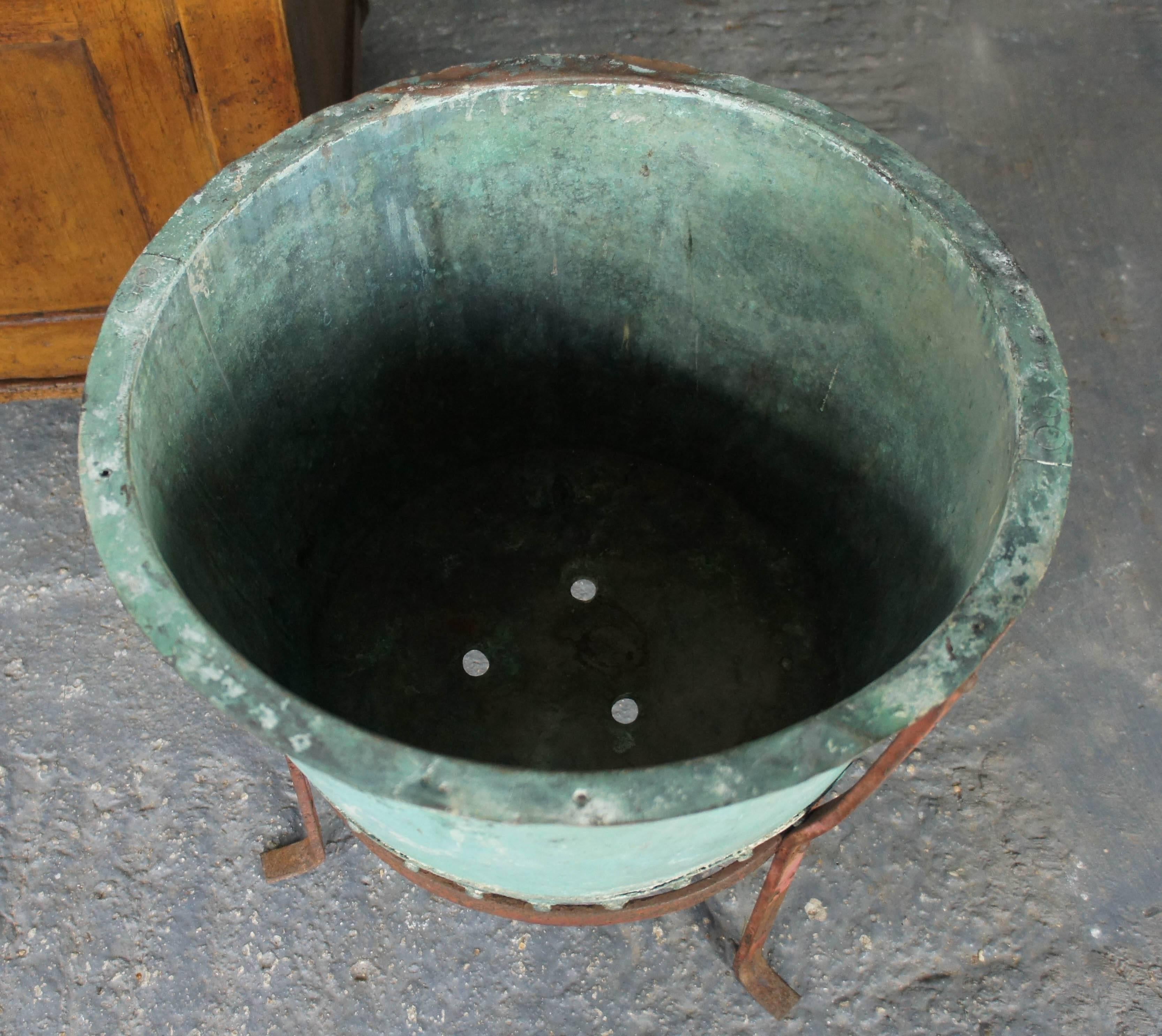 19th Century Copper Urn Planter on Stand 2